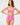 Balconette High-Waist Bikini – Fuchsia Striped Seersucker