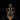 Flower Drop Amphora - Clear and Gold
