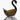 Swan Royal - Wings Down Plumed Black & Gold